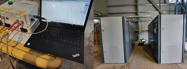 AirData logger computer close up and with compressors