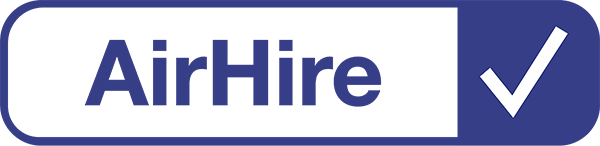 AirHire logo for when people need emergency supply of air or need a loan of an air compressor for a short-term project.